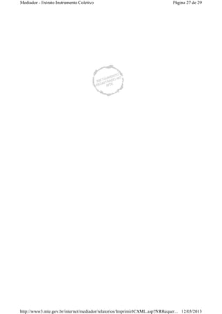 Mediador - Extrato Instrumento Coletivo Página 27 de 29 
http://www3.mte.gov.br/internet/mediador/relatorios/ImprimirICXML.asp?NRRequer... 12/03/2013 
 