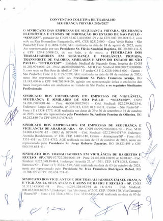 Convenção Coletiva de Trabalho 2026 - SESVESP e FETRAVESP