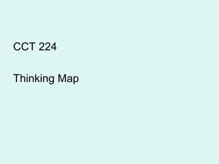 CCT 224
Thinking Map

 