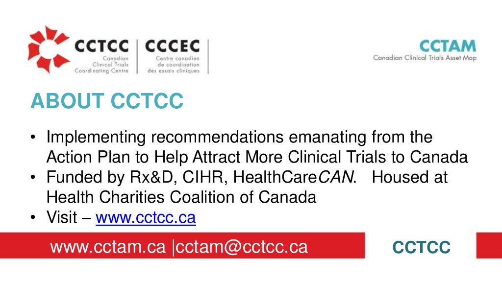 The Canadian Clinical Trials Asset Map (CCTAM) Signaling Canada’s c…