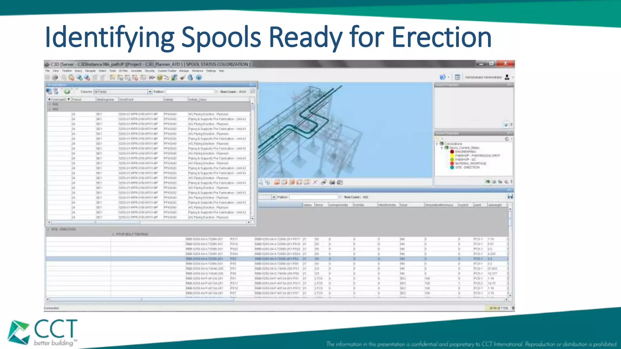 Identifying Spools Ready for Erection
 