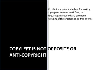 WHY NOT JUST USE PUBLIC DOMAIN? -- Public domain grants FULL freedom -- Including converting the program, after changes, into proprietary software. -- Including denying the same freedoms to others. 