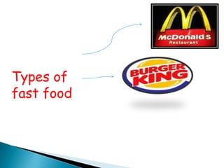 Types of
fast food
 