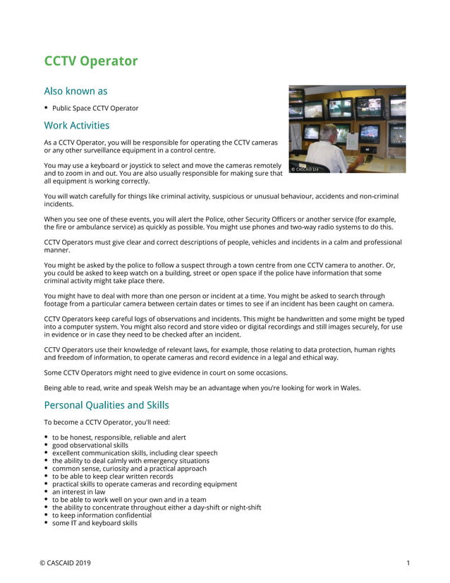Cctv operator PDF
