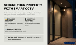 CCTV Security Solutions for Smart Surveillance and Protection | PDF