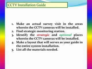 CCTV Camera Installation guide of .pdf