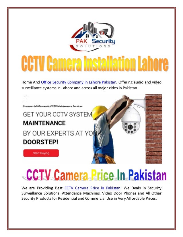 CCTV Camera Installation Lahore