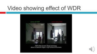 Video showing effect of WDR
 