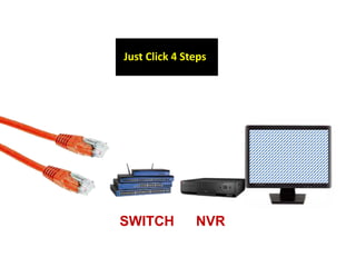 NVR
SWITCH
Easy to configuration
Just Click 4 Steps
 
