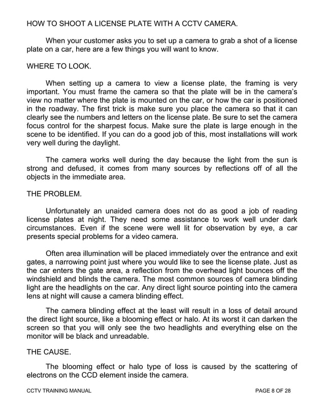 Cctv training manual PDF