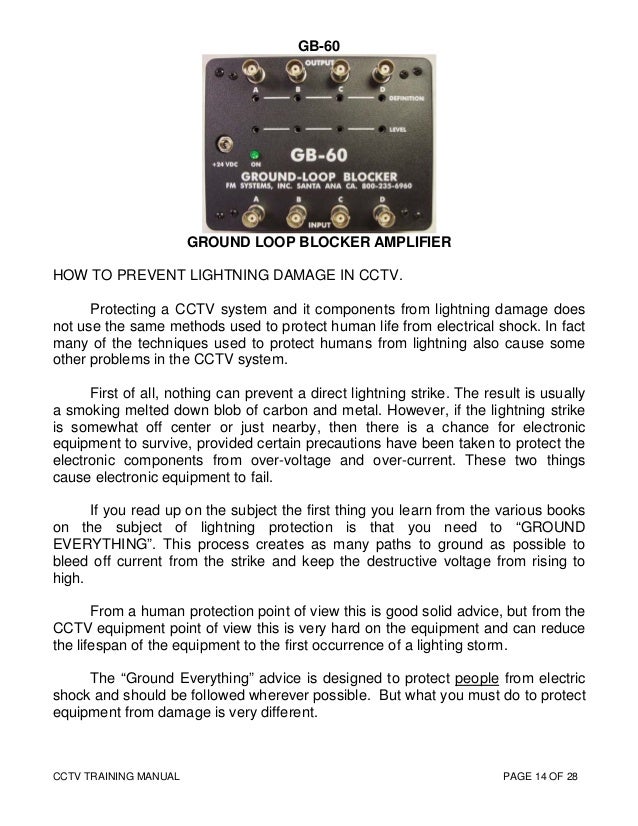 Cctv training manual