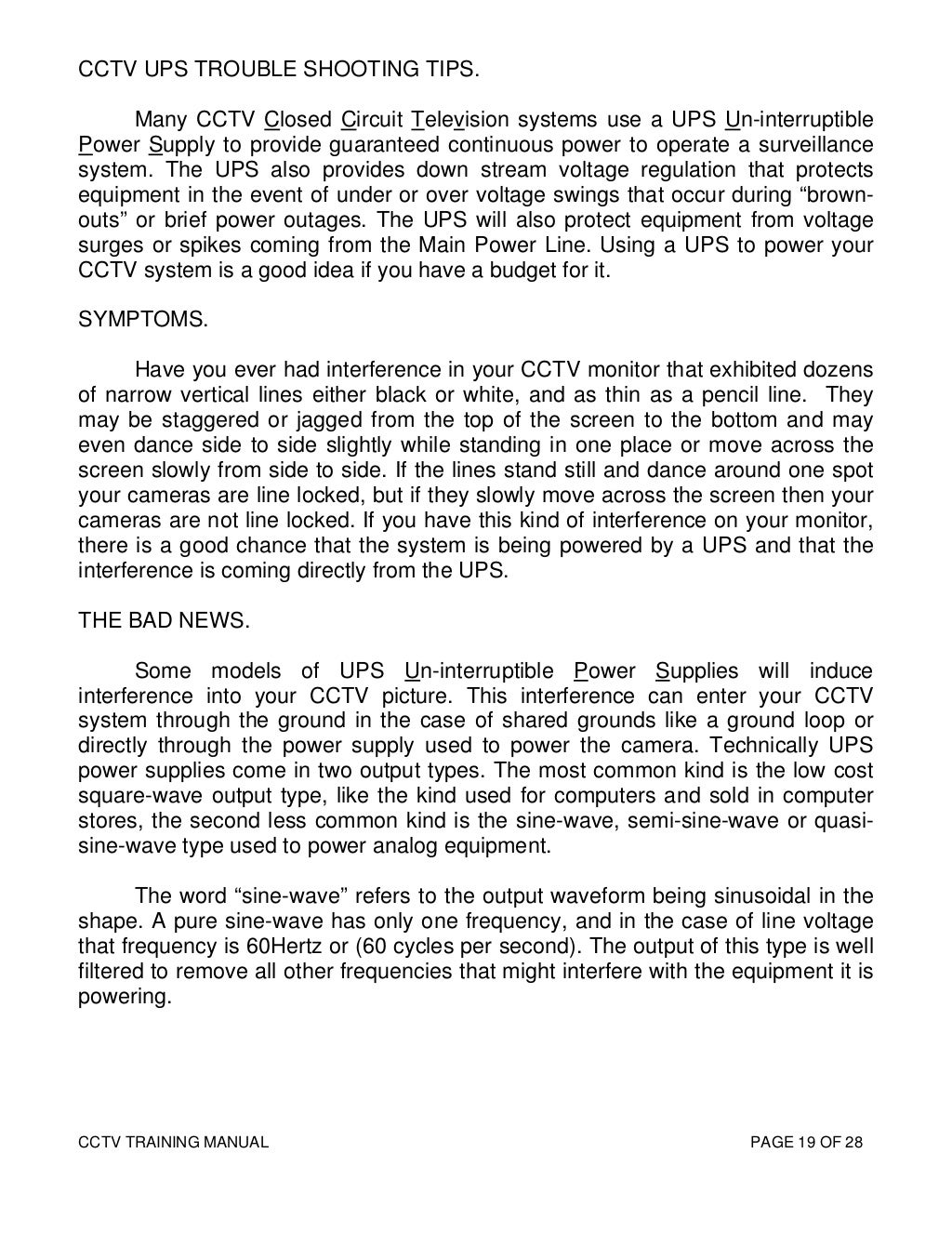 Cctv training manual