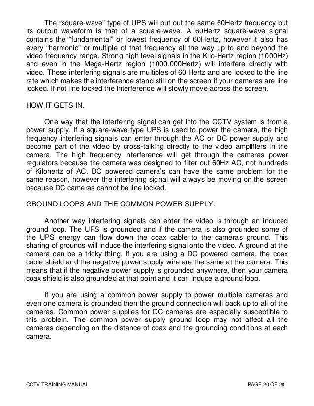 Cctv training manual