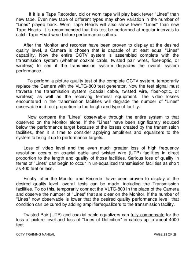 Cctv training manual