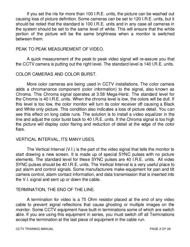 Cctv training manual