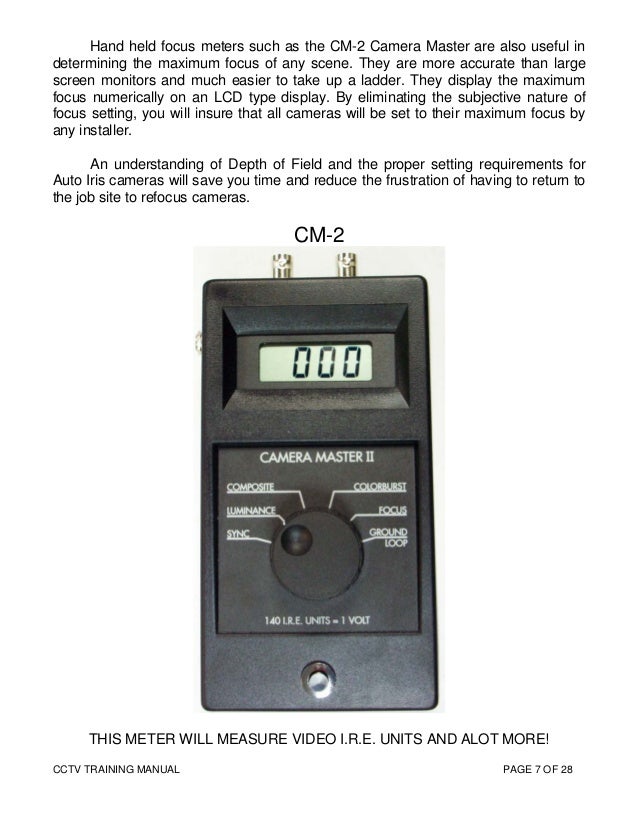 Cctv training manual