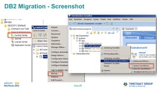 Seite 27
DB2 Migration - Screenshot
 