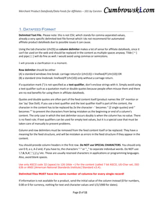 Merchant Product Datafeeds for Affiliates 101