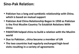 China Pakistan Friendship and CPEC | PPT