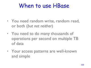 When to use HBase
133
 