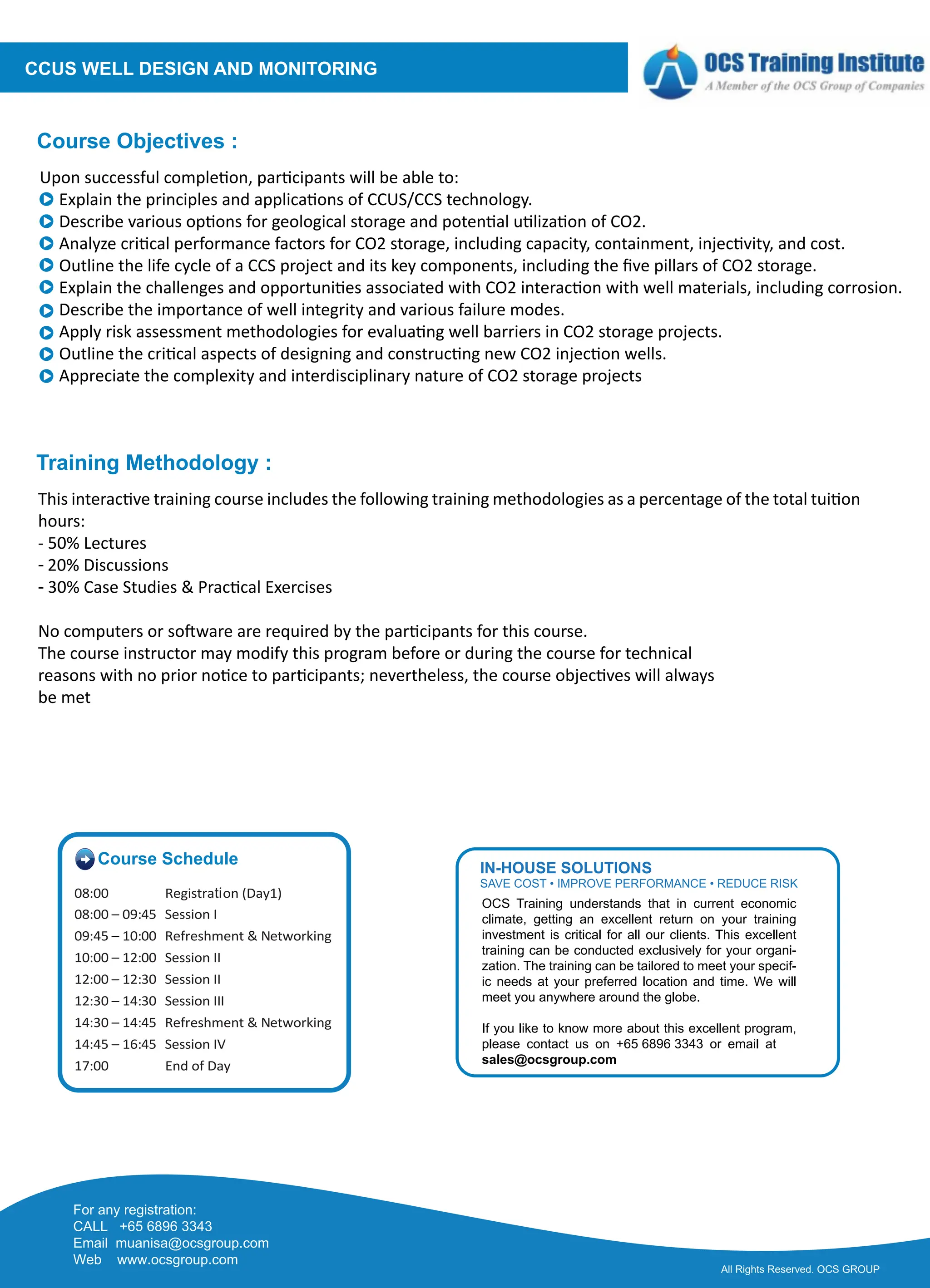 CCUS WELL DESIGN AND MONITORING TRAINING | PDF