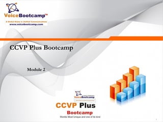 1
CCVP Plus Bootcamp
Module 2
 