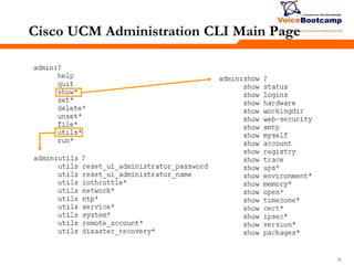 303030
Cisco UCM Administration CLI Main Page
 