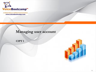 35
Managing user account
CIPT 1
 