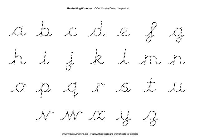 Ccw Cursive Dotted 2 Alphabet 74E