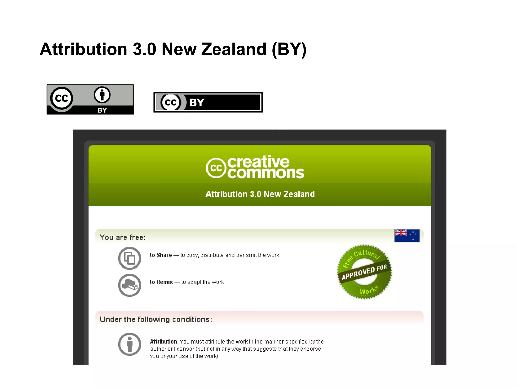 Attribution 3.0 New Zealand (BY)
 