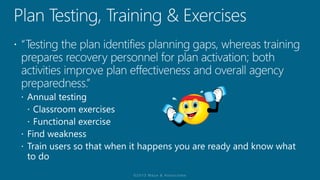 Understanding the Risk Management Framework & (ISC)2 CAP Module 13: Contingency Planning