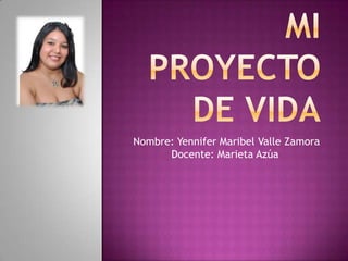 Nombre: Yennifer Maribel Valle Zamora
Docente: Marieta Azúa
 