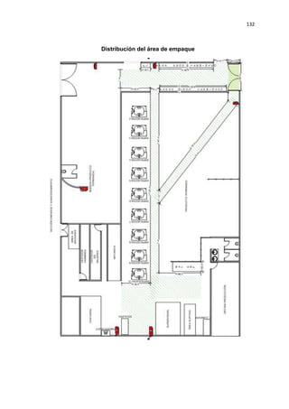132
Distribución del área de empaque
 