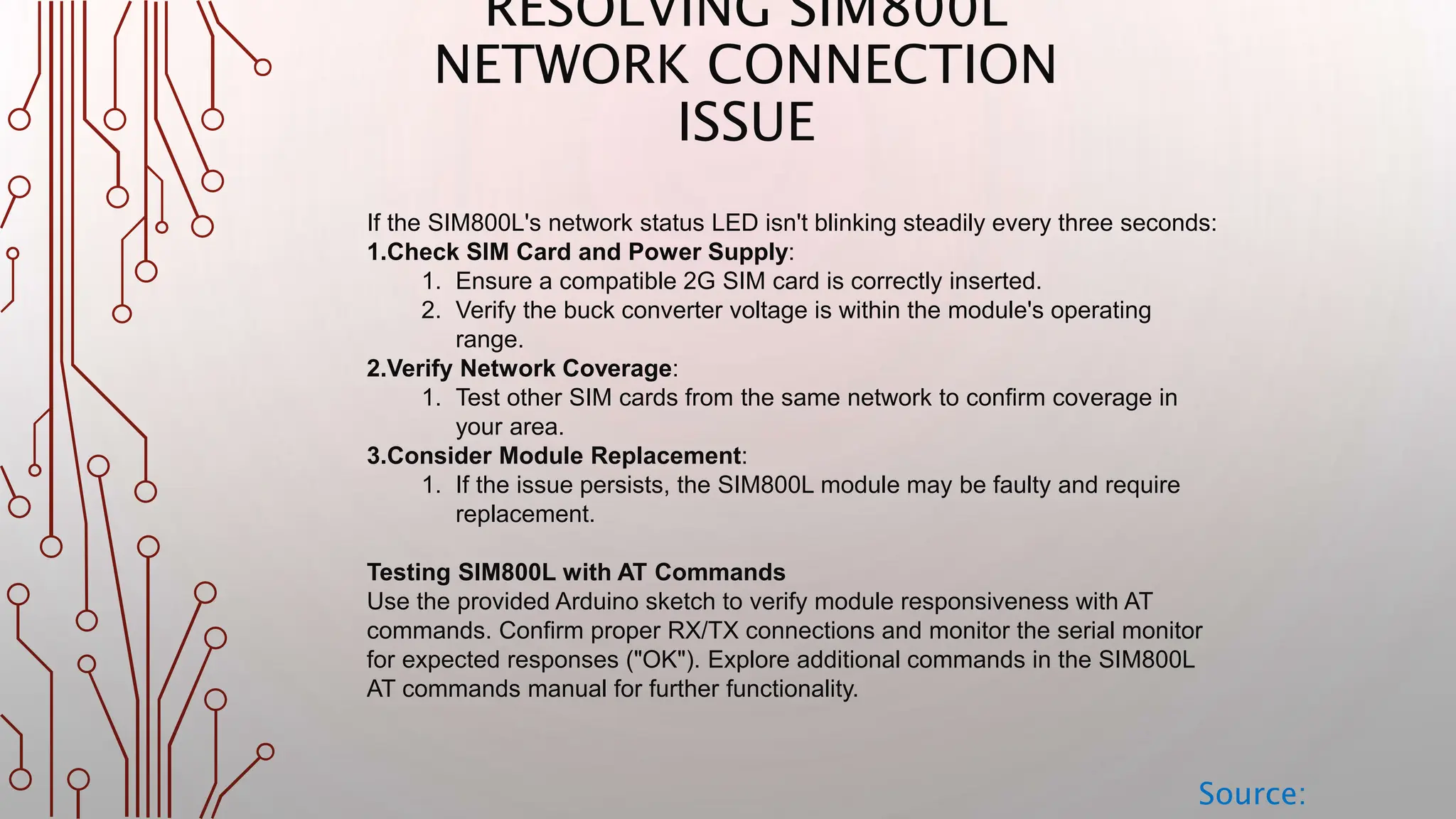 Here's how to troubleshoot SIM800L and the basics. | PPTX