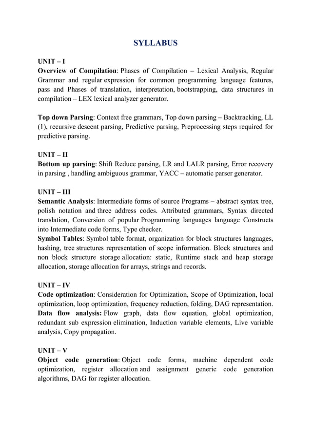 Cd Syllabus PDF Cd syllabus pdf