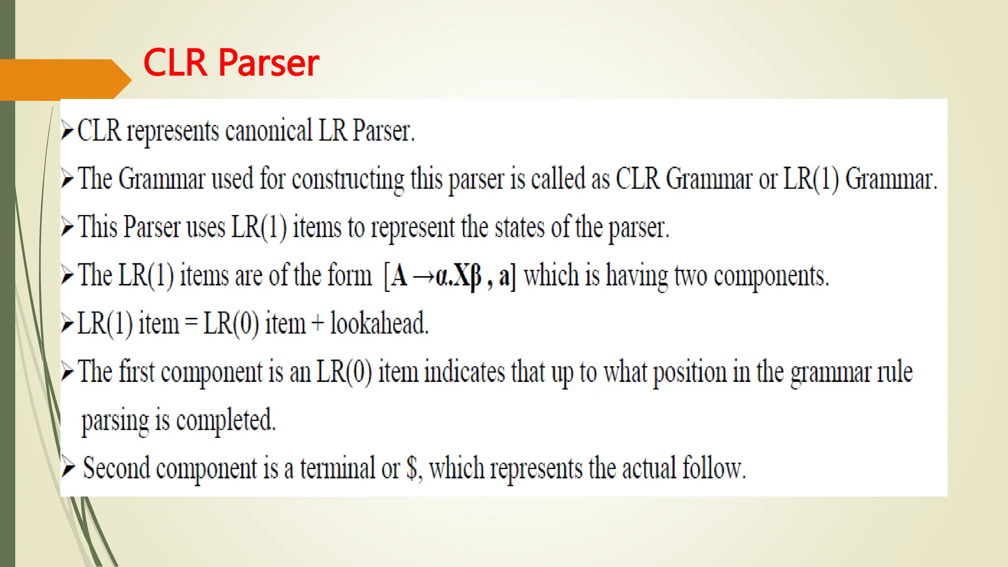 CLR Parser
 