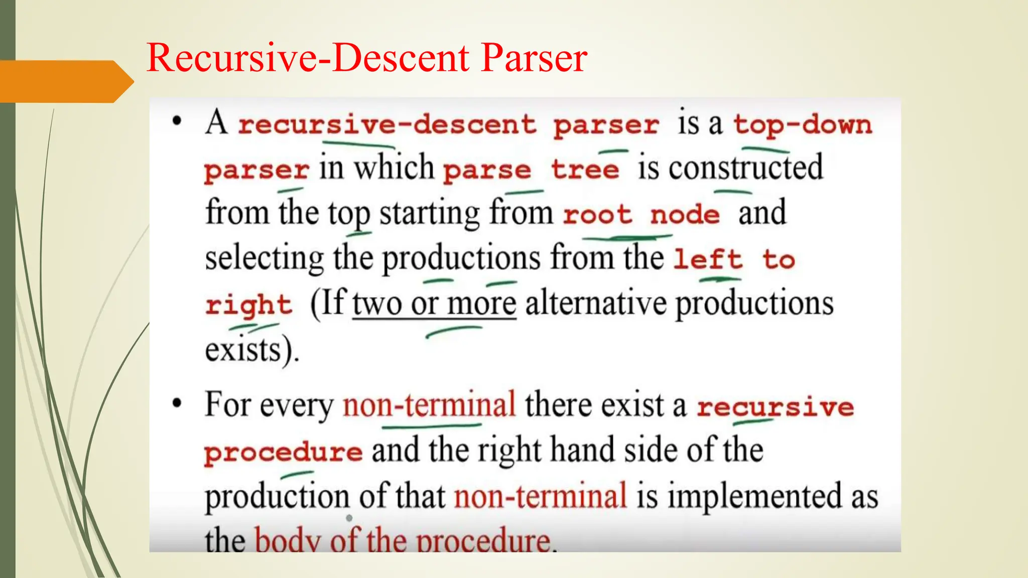 Recursive-Descent Parser
 