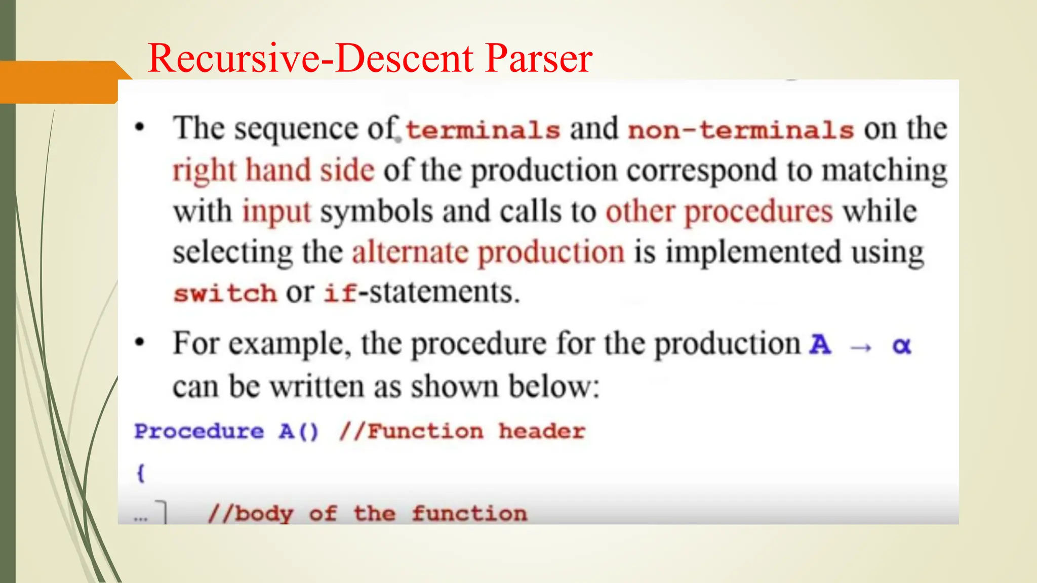 Recursive-Descent Parser
 