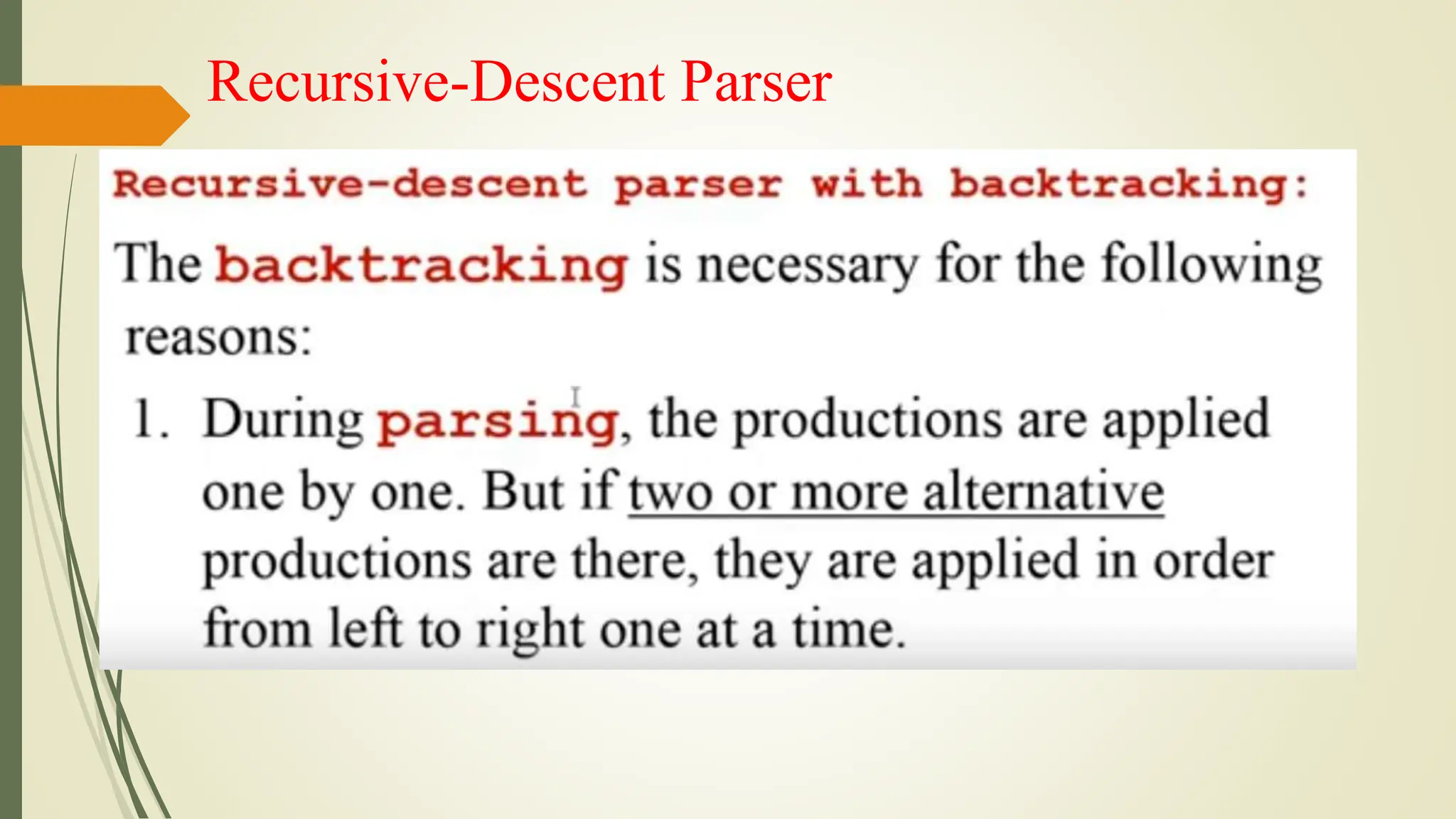 Recursive-Descent Parser
 