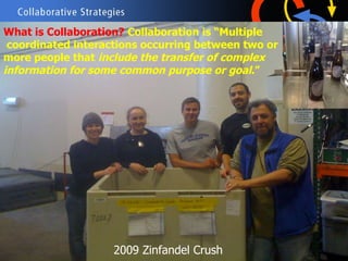 © 2010 Collaborative Strategies.  All rights reserved.  What is Collaboration?  Collaboration is “Multiple  coordinated in...