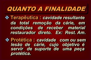 Impedir  fratura  do  dente   e do material  restaurador;
