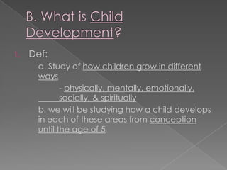 Child Development Chapter 1 | PPTX