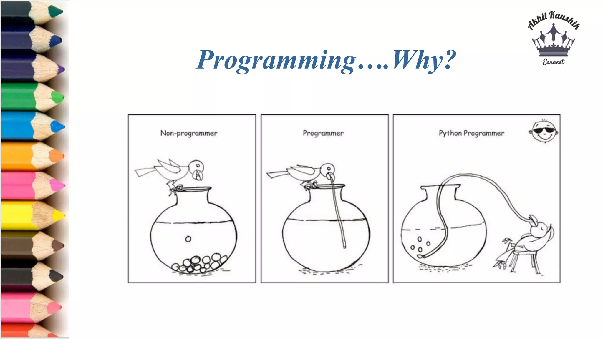 Programming….Why?
 