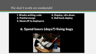 We don’t work on weekends!

21

 