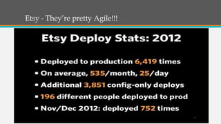 Etsy - They’re pretty Agile!!!

23

 