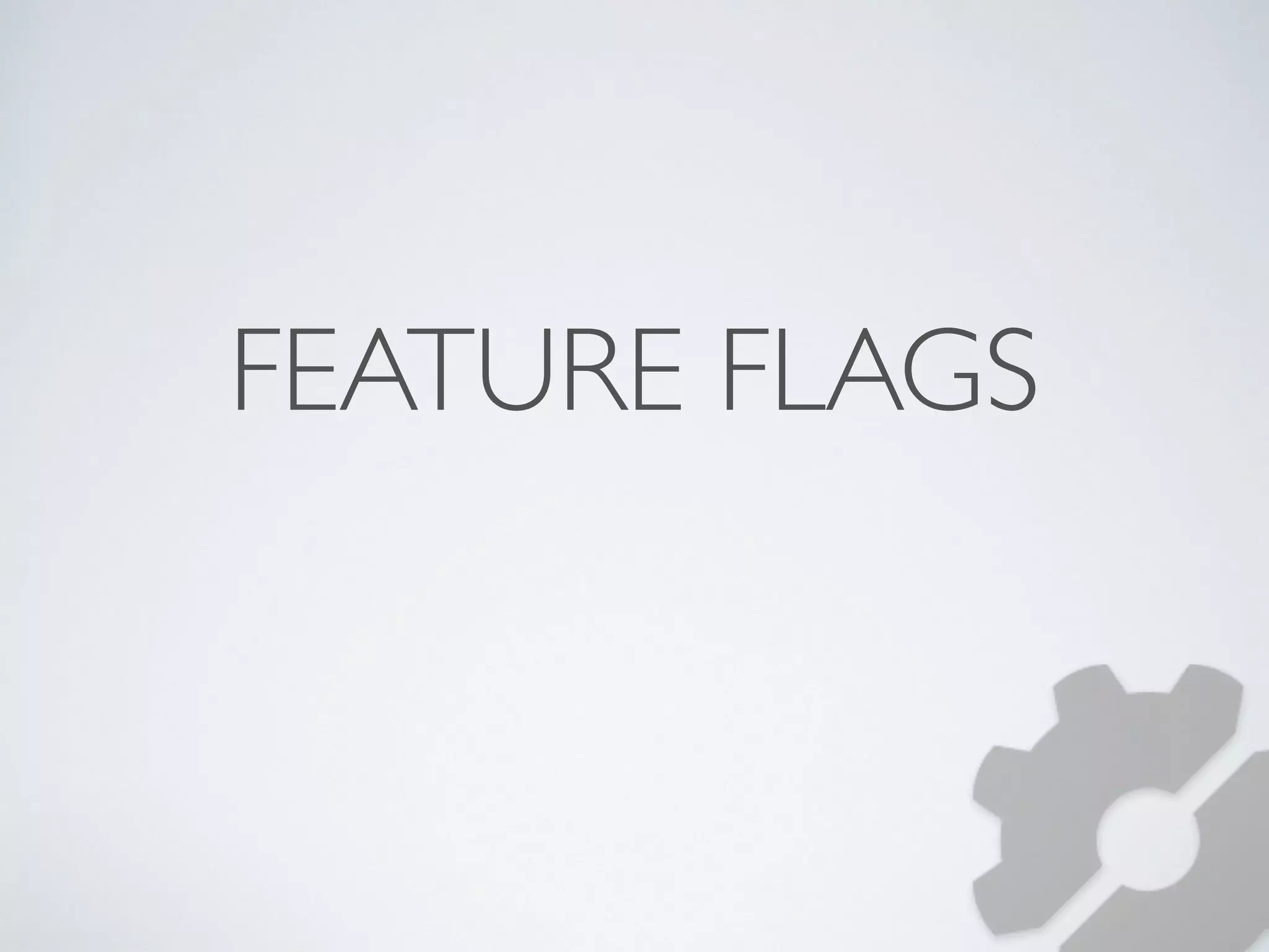 FEATURE FLAGS 
 