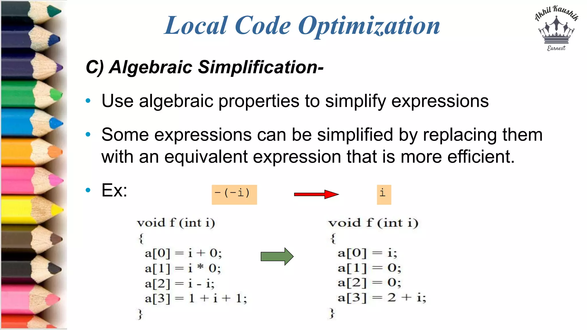 Code Optimization | PPTX