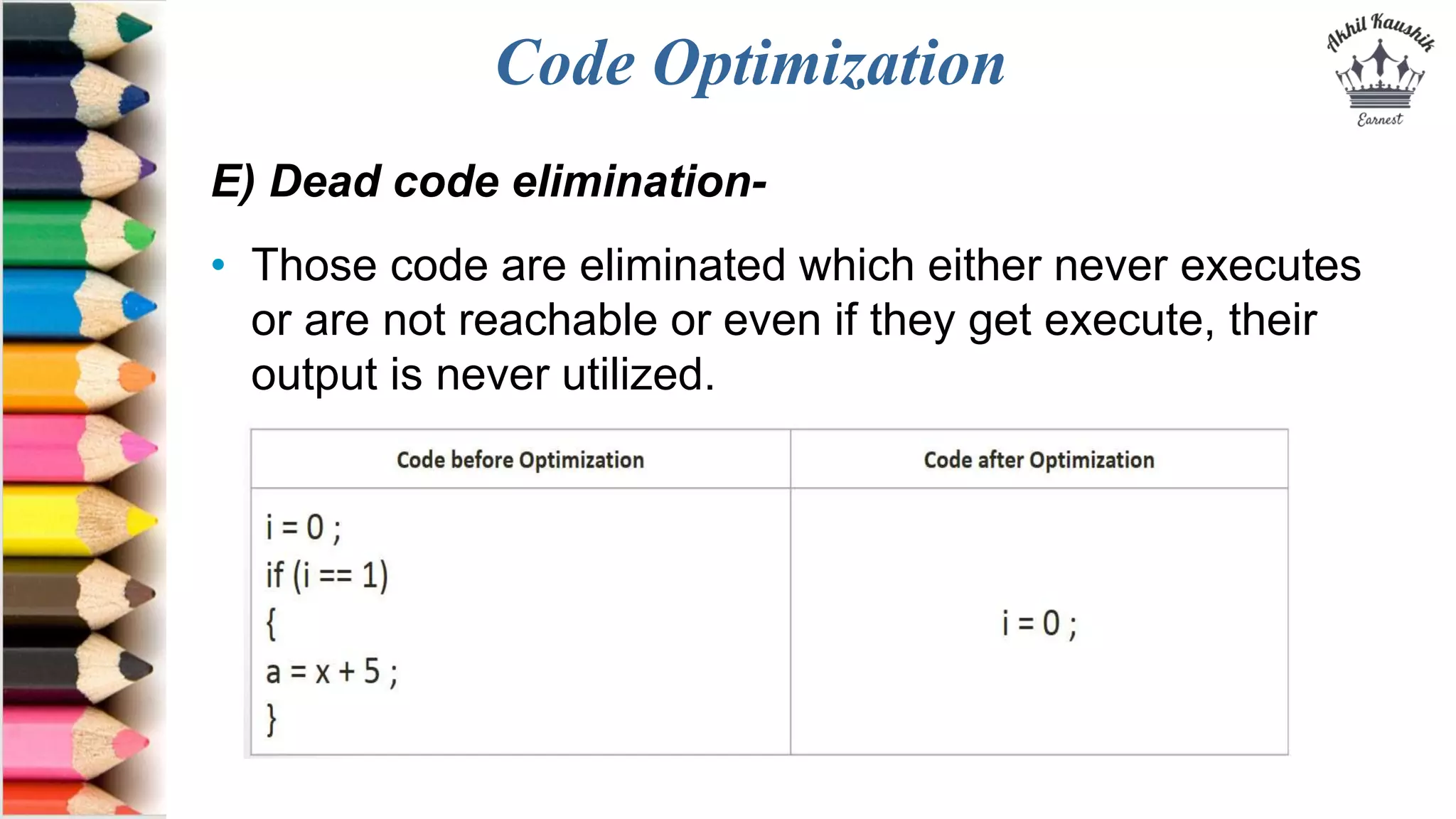 Code Optimization | PPTX
