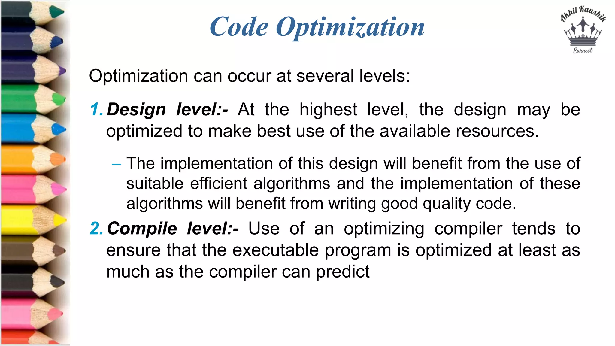 Code Optimization | PPTX
