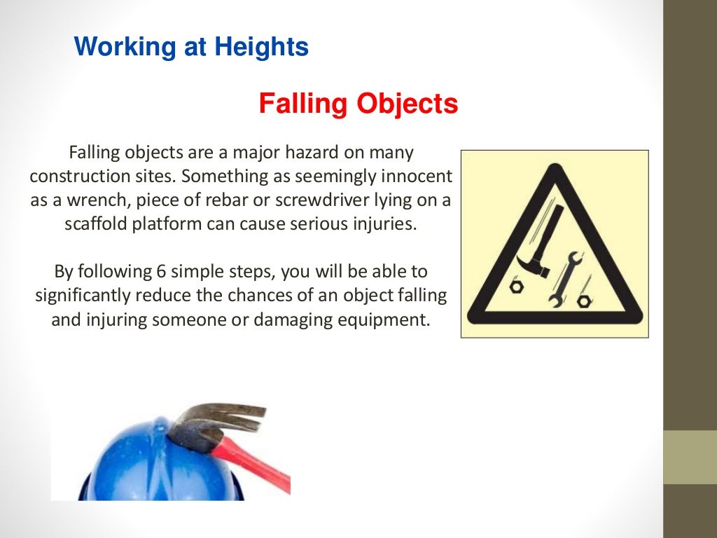 Working at Height Falling Objects